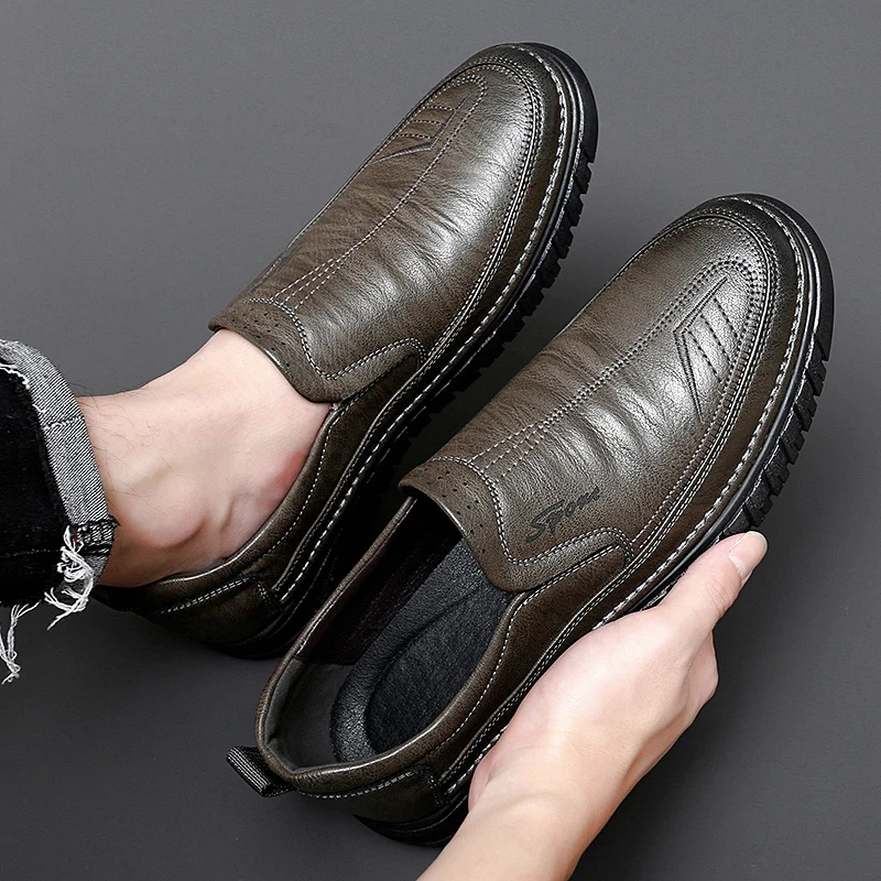 Golden Sapling Fashion Men\'s Loafers Leather Flats Classics Driving Shoes Platform Footwear Men Casual Formal Business Shoes