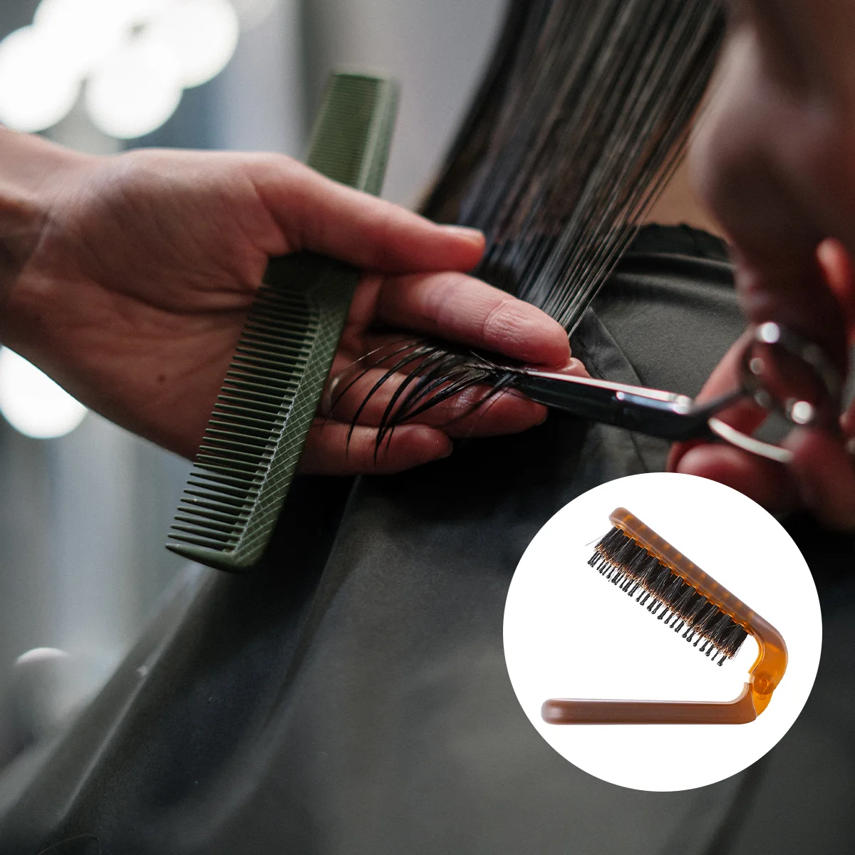 

Folding Comb Mustache Trimmer Bristle Massage Clippers Travel Hair Brush Nylon Pocket