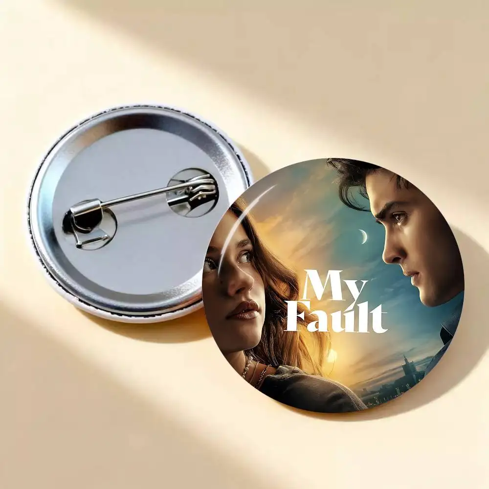 My Fault Culpa Mia Youthful Love Movie Anime Button Pin Handmade Brooch for Clothes Cartoon Badge Backpack Decoration Jewelry