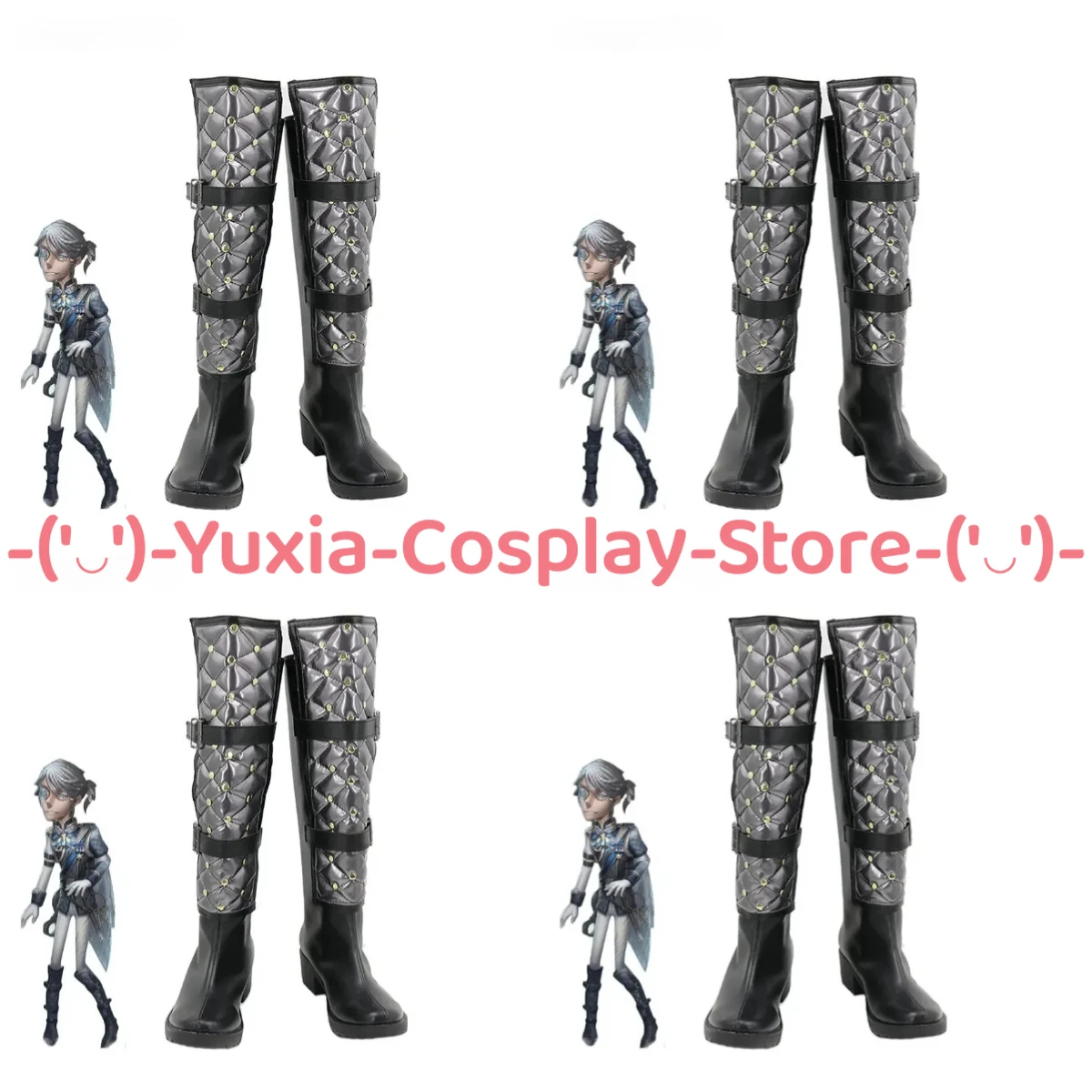 

Yuxiacosplay! Identity V Luca Balsa Cosplay Shoes Anime Game Character Prop PU Leather Boots Halloween Carnival Party Costume
