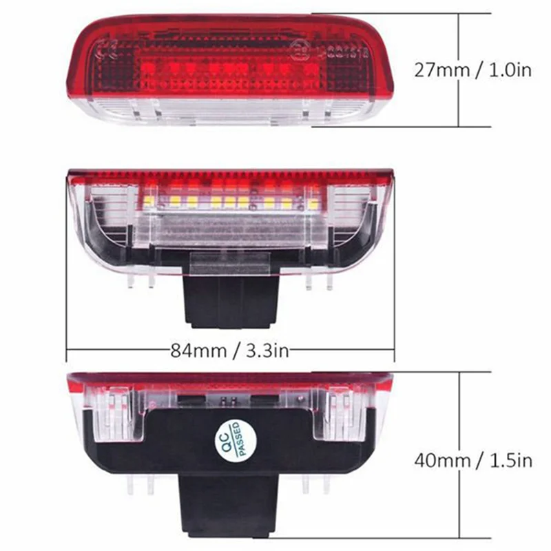 12 szt. Samochodowe LED-owe światła ostrzegawcze do drzwi, projektor powitalny do Golfa 6 7 Jetta MK5 MK6 Passata B6 B7 CC TIGUAN Scirocco-A97E
