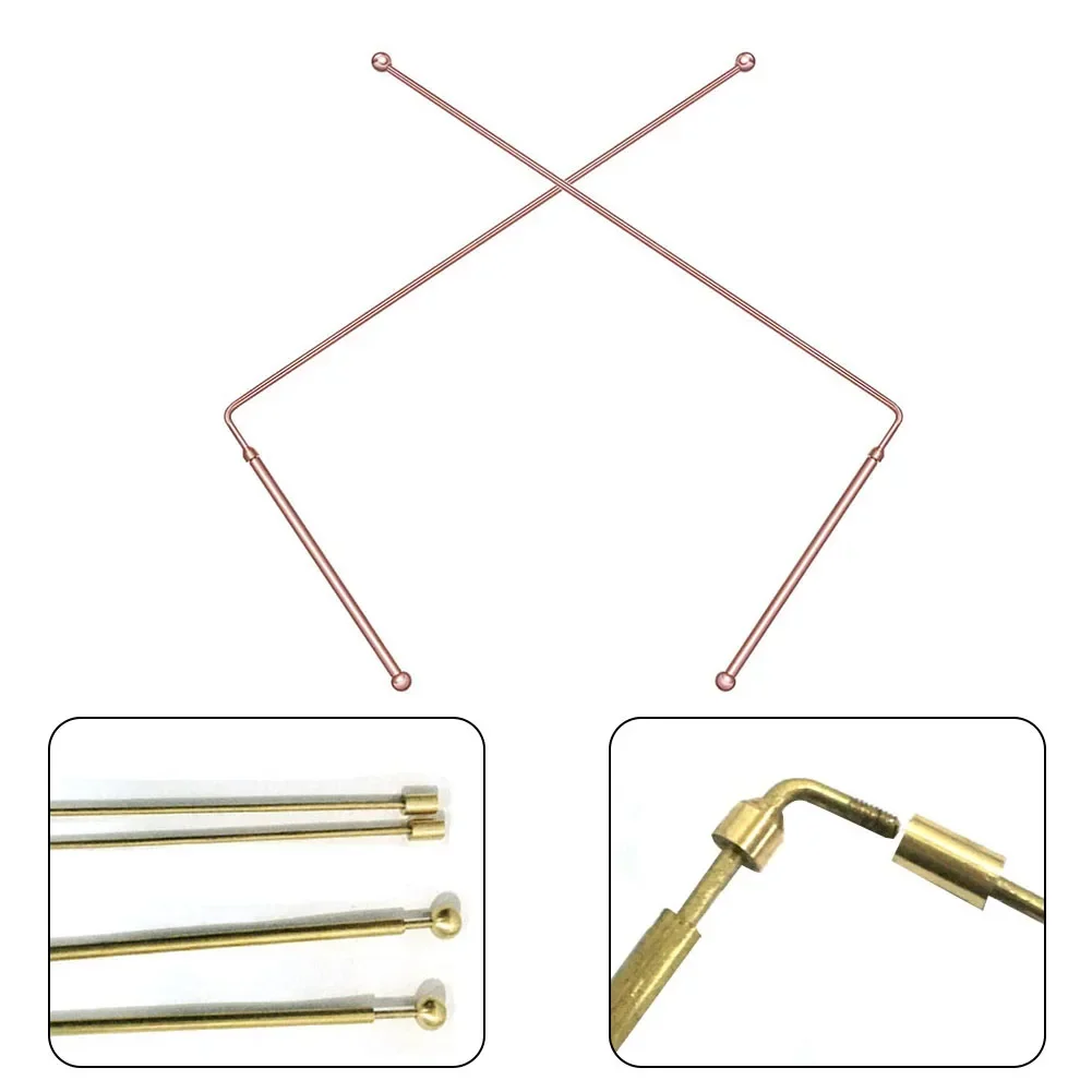 99.9% Pure Copper Dowsing Sticks Metal Detector Rod Copper Probe For Water Gold Finding Treasure Hunting Divination Tools