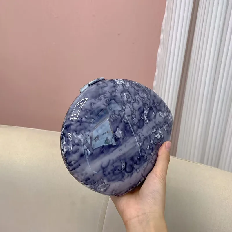 

2024 Luxury Brand Design Goose Egg Marble Pattern Handbag Irregular Bright Surface Gradient Banquet Bag Acrylic Party Dinner Bag