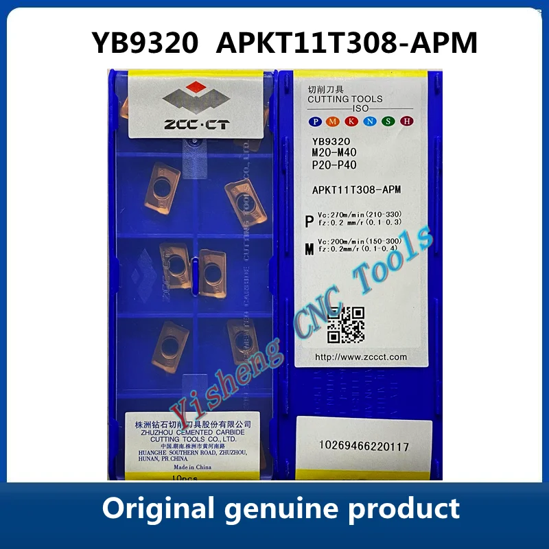 Free Shipping APKT APKT11T308 Original ZCC CNC cutting tools YBM253 YBS303 APKT11T308-APM YB9320 carbide inserts cutters blade