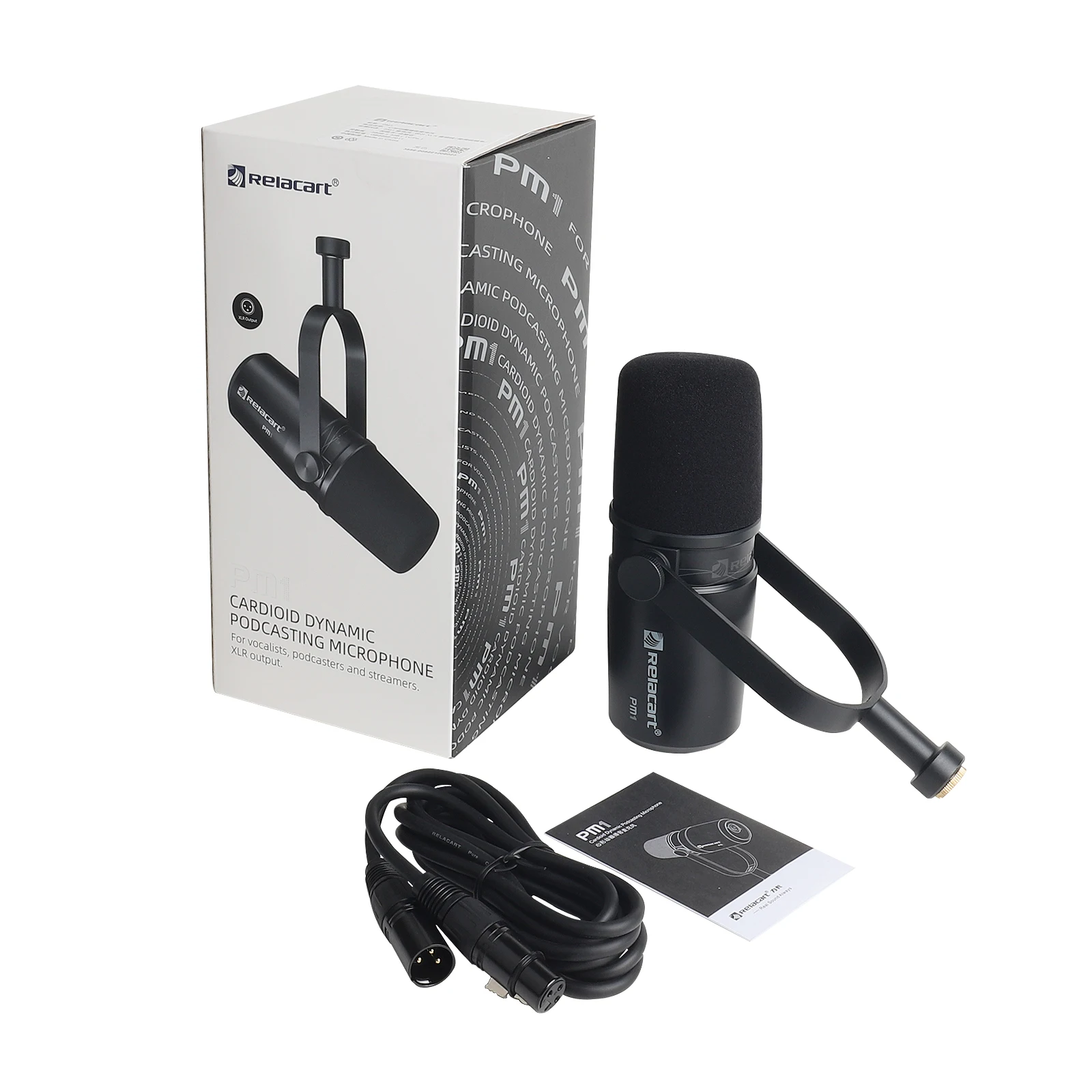 Imagem -06 - Microfone Dinâmico Gaming Vocal Mic Xlr Cardióide Live Streaming Profissional Relacart-pm1