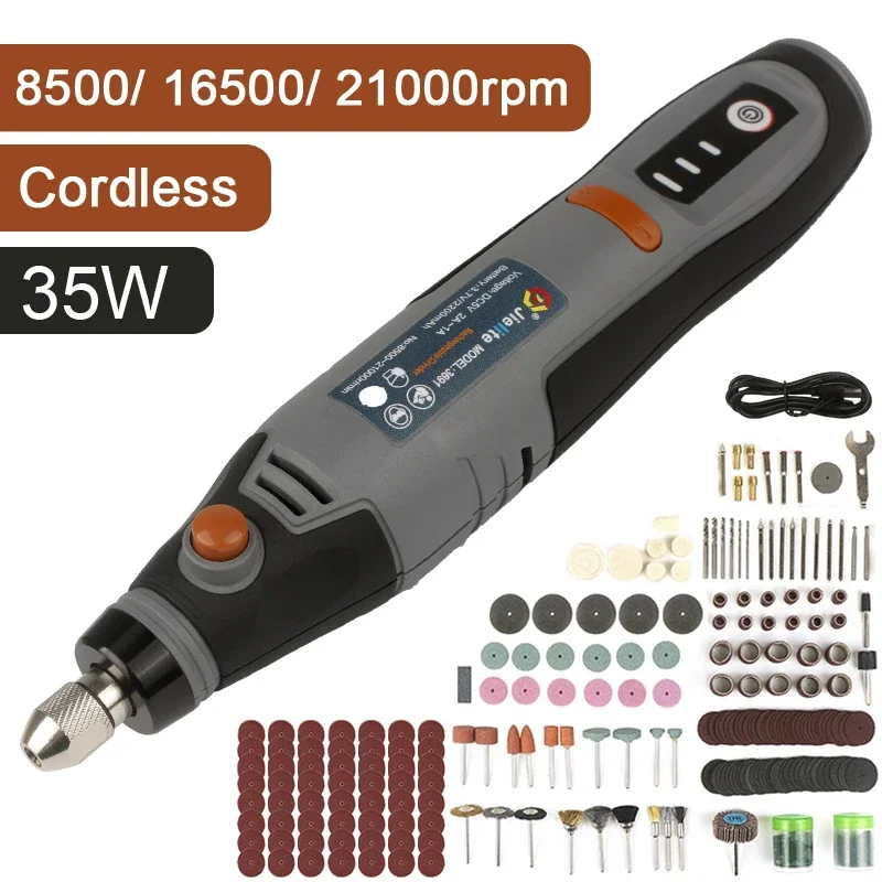 

35W Cordless Electric Drill Mini Wireless Engraving Drilling Polishing Pen USB Rechargeable Dremel Rotary Tool For Jewelry Metal