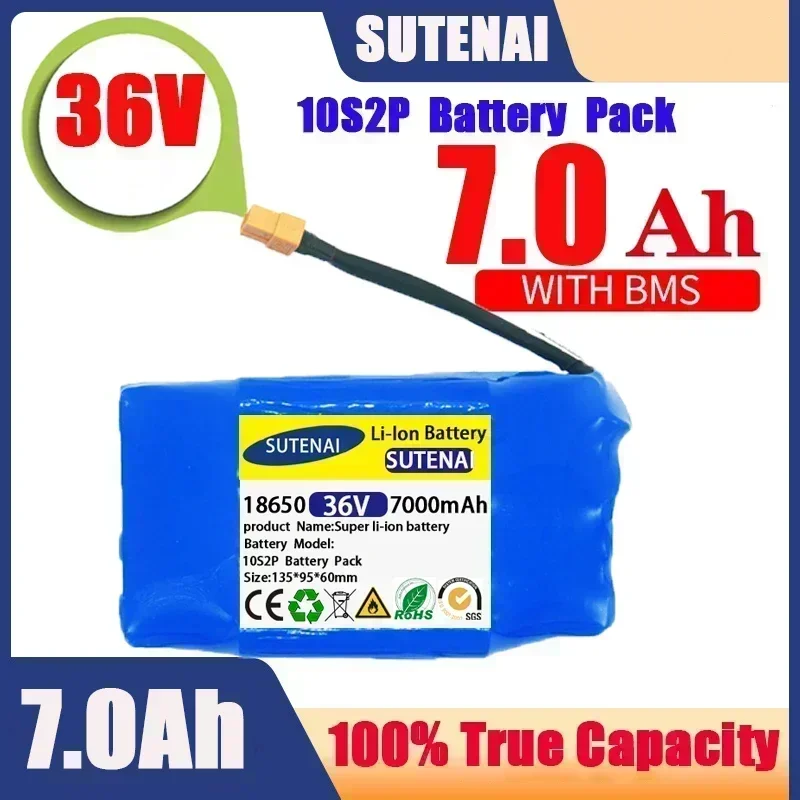

SU 36V Rechargeable Li-ion Battery Pack 12000mAh 12Ah Lithium Ion Cell For Electric Self Balance Scooter Hoverboard Unicycle