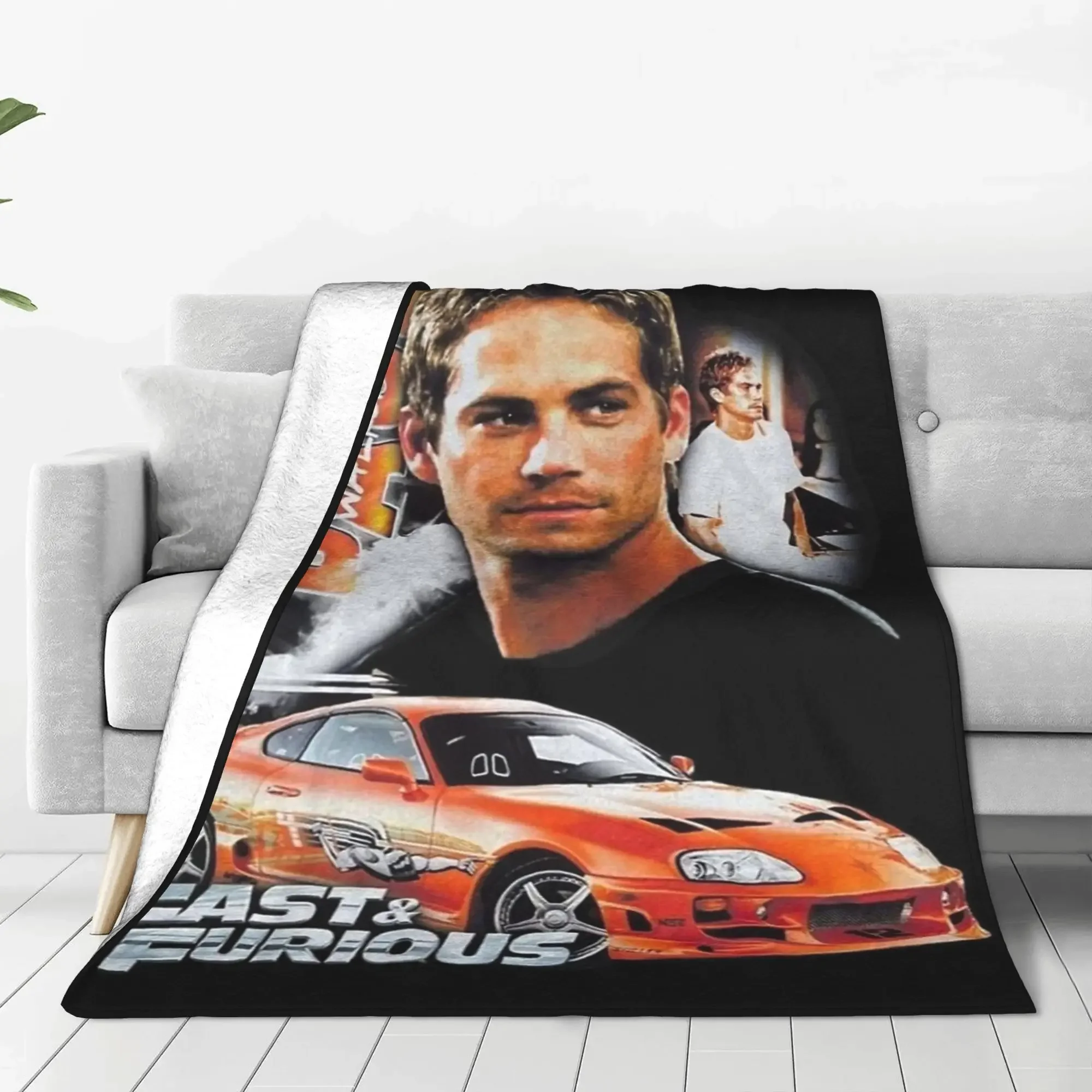 Paul Walker Blanket Flannel Autumn/Winter   Multifunction Ultra-Soft Throw Blankets for Bedding Office Bedding Throws