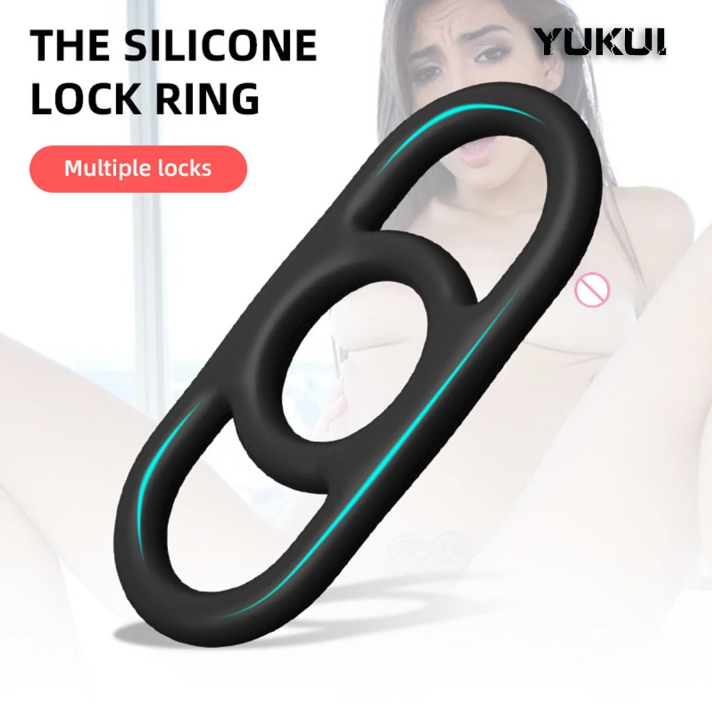 3 Löcher Cock Lock Ring Sexspielzeug für Männer Penis ringe verzögern Ejakulation Schwanz vergrößerung Silikon männlich stärken erotische Produkte