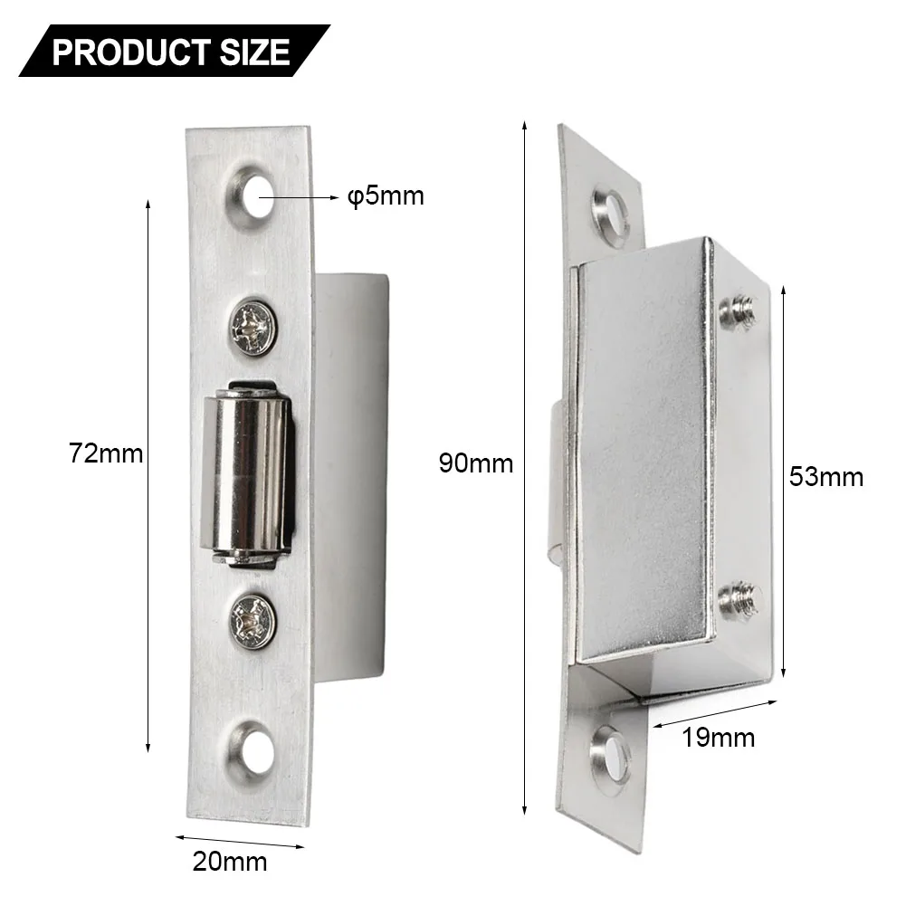 Door Hardware Parts Cupboard DoorLatches Door Stop Practical Replacement Heavy Duty New Stainless Steel Thicken