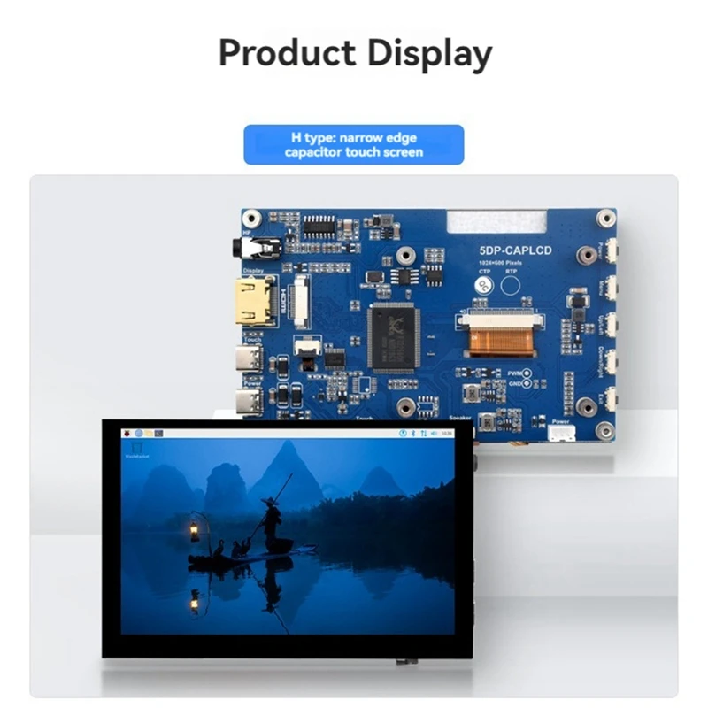 5Inch Capacitive Touch Screen IPS 1024X600 HD -Compatible For Raspberry Pi/Jetson Series Motherboard/PC Screen