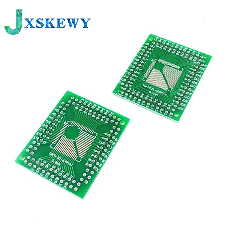5PCS FQFP TQFP 32 44 64 80 100 LQFP to DIP Transfer Board DIP Pin Board Pitch Adapter