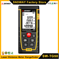 SNDWAY Laser Distance Meter 50M 70M 100M 120M Digital Tape Measure Rangefinder with Distance Area Volume Self-calibration