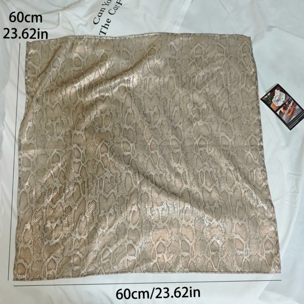 Mode Y2K Snake Print Haar Schal Hip Hop Weiche Serpentin Haarband Quadrat Turban Schlange Punk Bandana Mädchen