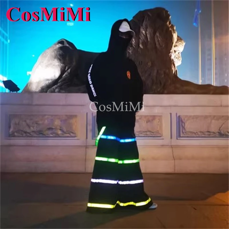 CosMiMi أربعة ألوان المشارب AUS نمط شبح الرقص السراويل ملبورن خلط السراويل جرس قيعان تأثير عاكس بنطلون للجنسين