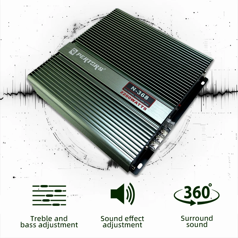 Class A/B 2200W 2-Channel 12V Car Power Amplifier Digital Stereo Surround Passive Subwoofer Audio Player For Cars Audio AMP