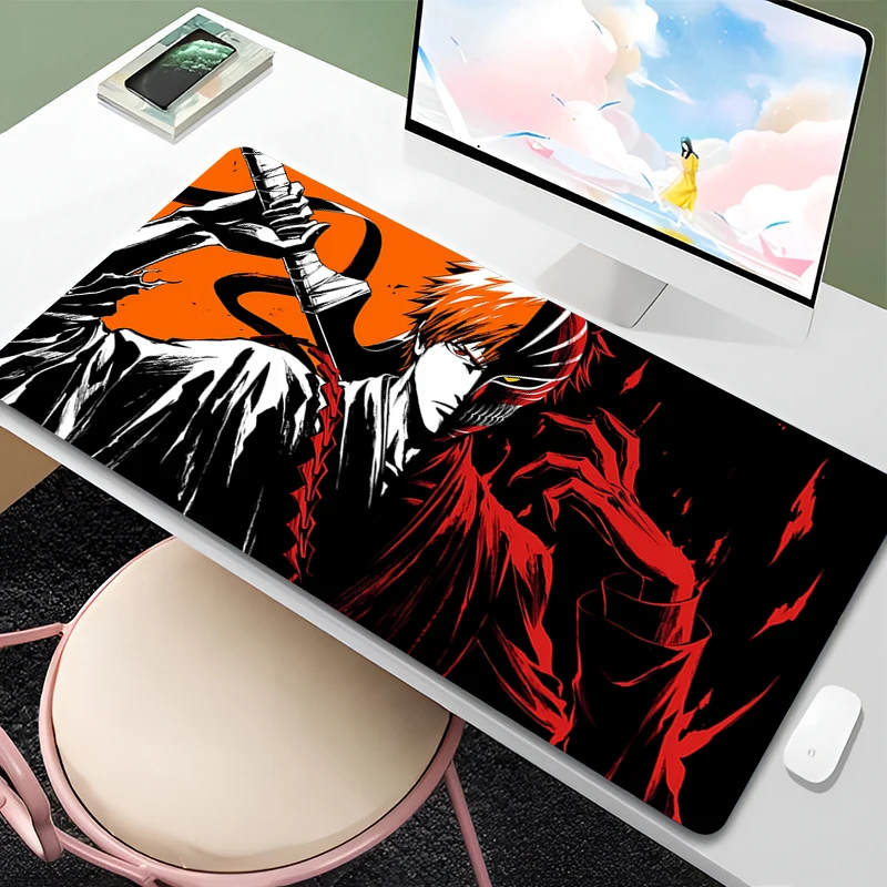 Mouse Pad Office Laptop Japan Anime Bleach Keyboard Pad PC Non Slip Extended Desk Mat Kurosaki Ichigo Mousepad 900x400 Mouse Mat