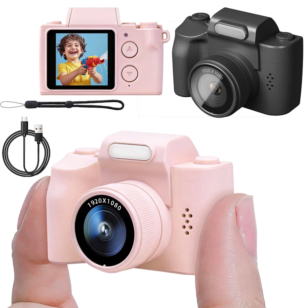 

1080P Mini Keychain Camera Portable Mini Digital Camera with 1.3inch HD Display for Kids Travel Photography Birthdays Stuffers