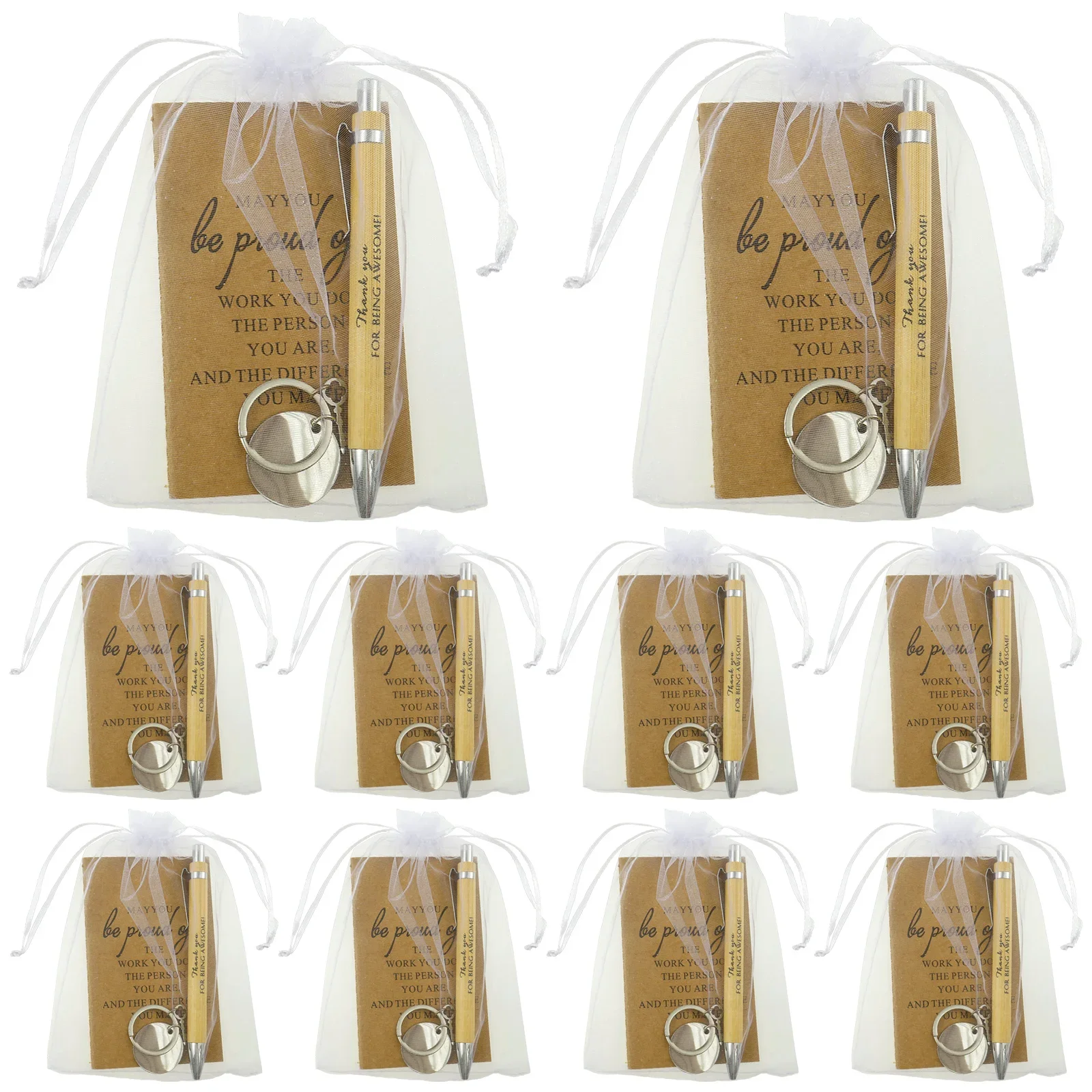 

15Pcs Wooden Ballpoint Pens Team Thank You Gift with Card Office School Writing Stationery Business Gift Pen Birthday Party Gift