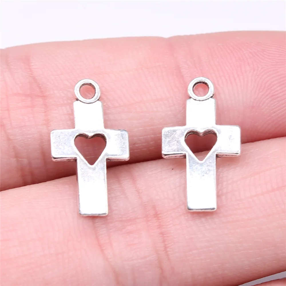 20pcs Cross Charms Tibetan Bronze for DIY Jewelry Making