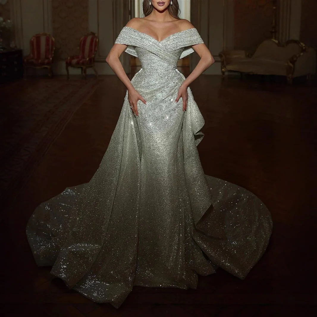 

2025 пышное шифоновое бальное платье, женское блестящее платье с пайетками, вечернее платье с пышной юбкой на день рождения