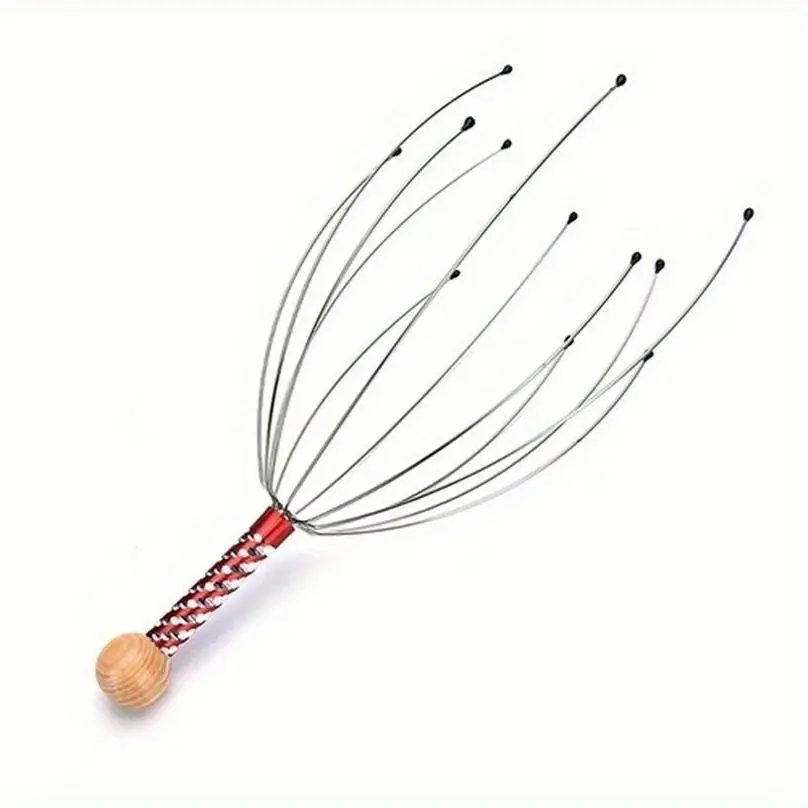Practical Metal Octopus Scalp Massager Portable Head Relax Tool Relieve Fatigue Stress Home Comfort Stress Relief Accessory