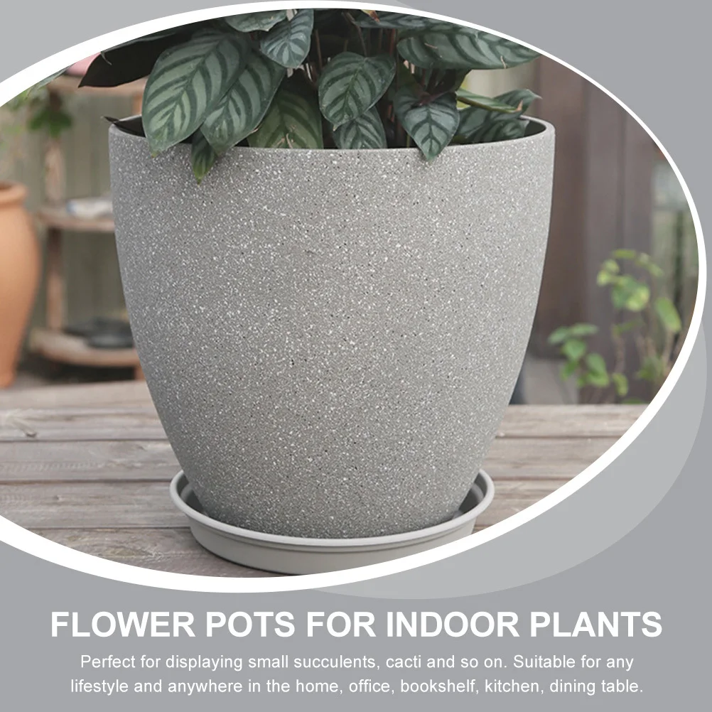 

Resin Flower Pot Moderate Size Indoor Table Decorative Planter Flowerpot for Succulents Cacti Small Plant Pot Indoor Garden