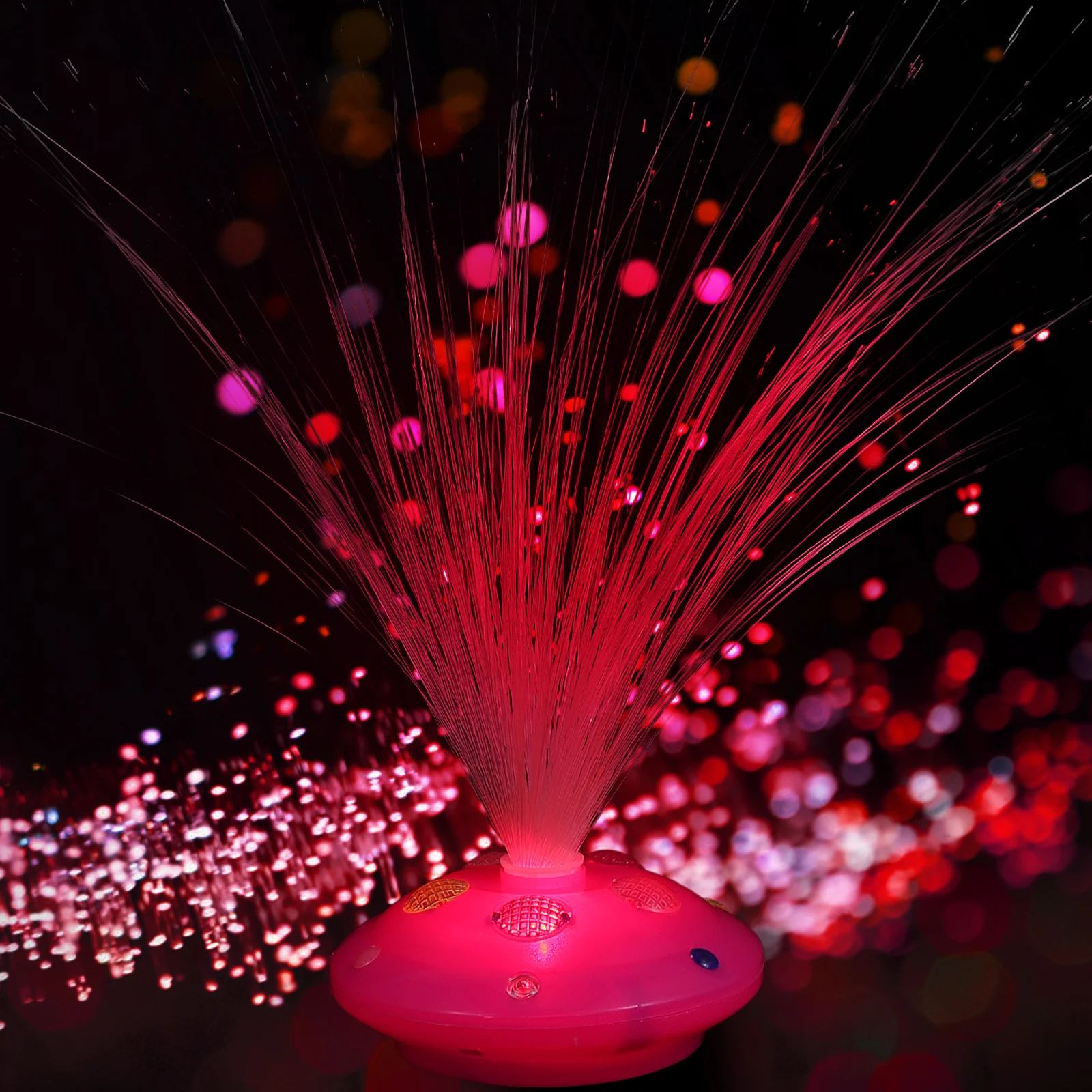 مجموعة واحدة من مصابيح الألياف الضوئية الأنيقة على سطح الطاولة مصباح ليلي ديكور لغرفة النوم وغرفة الحفلات وسطح المكتب مصباح جو للديكور #6