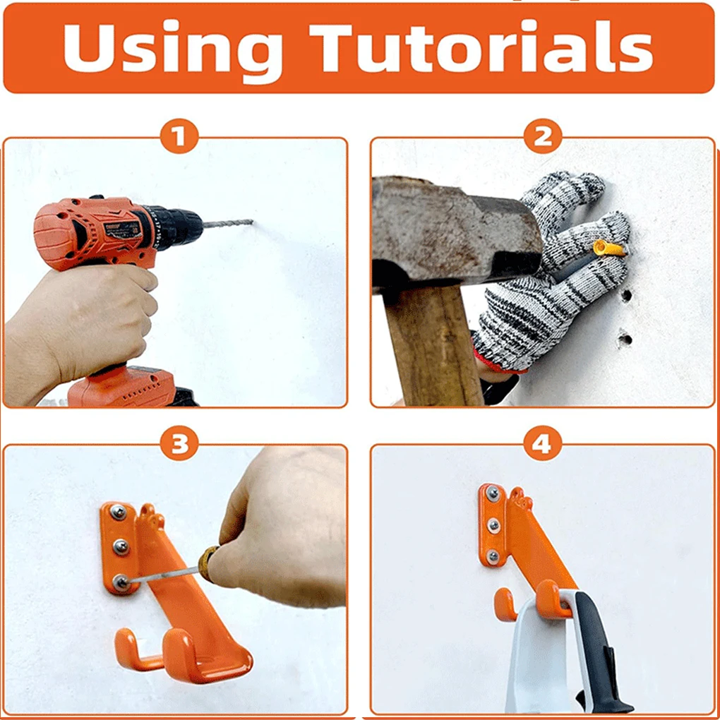 الحديد الفولاذ المقاوم للصدأ هوك الحائط قوس تركيب مستقر أداة تخزين قوس