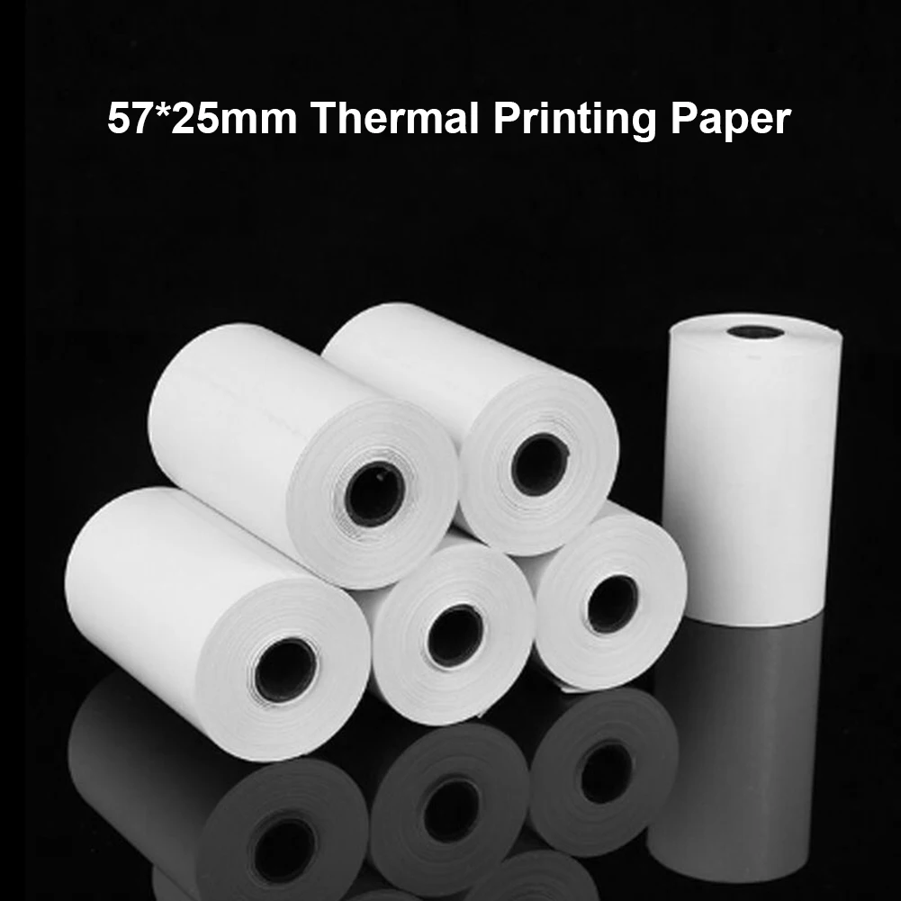 Thermal Paper MINI Printing Self-adhesive Label Sticker For Mini Pocket Printers Pose Machine Kid Camera Stickers 25*57mm Rolls