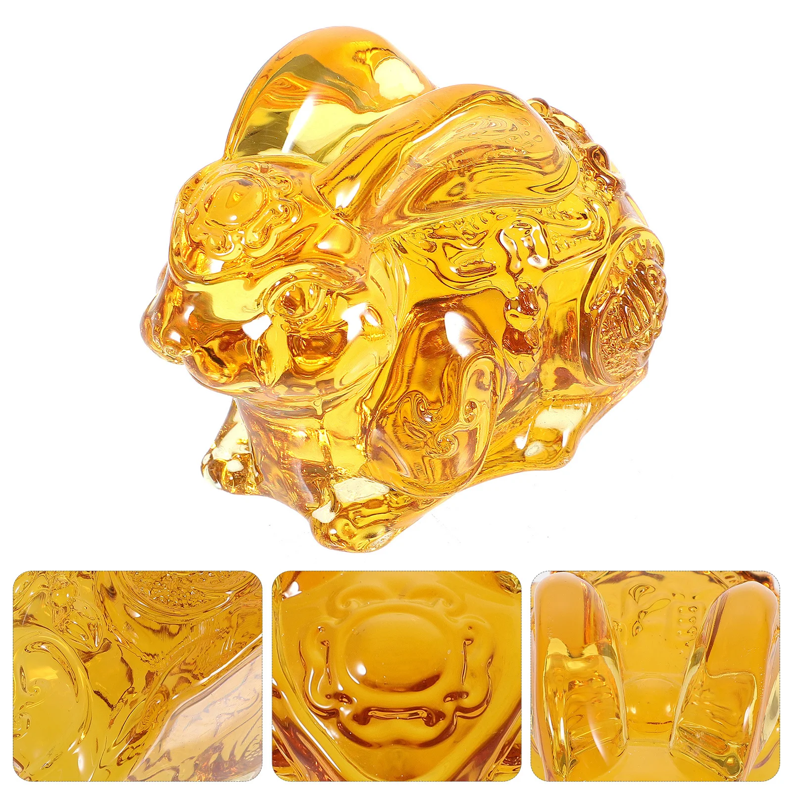 

Crystal Bunny Zodiac Statue - Lovely Miniature Rabbit Craft for Desk Car Patio Decor, Ideal Wedding Party Home Garden Decoration