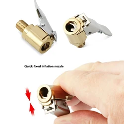 Car Tire Air Chuck Inflator Pump Valve Connector Clip-on Adapter Car Brass 8mm Tyre Wheel Valve For Inflatable Pump Dropship