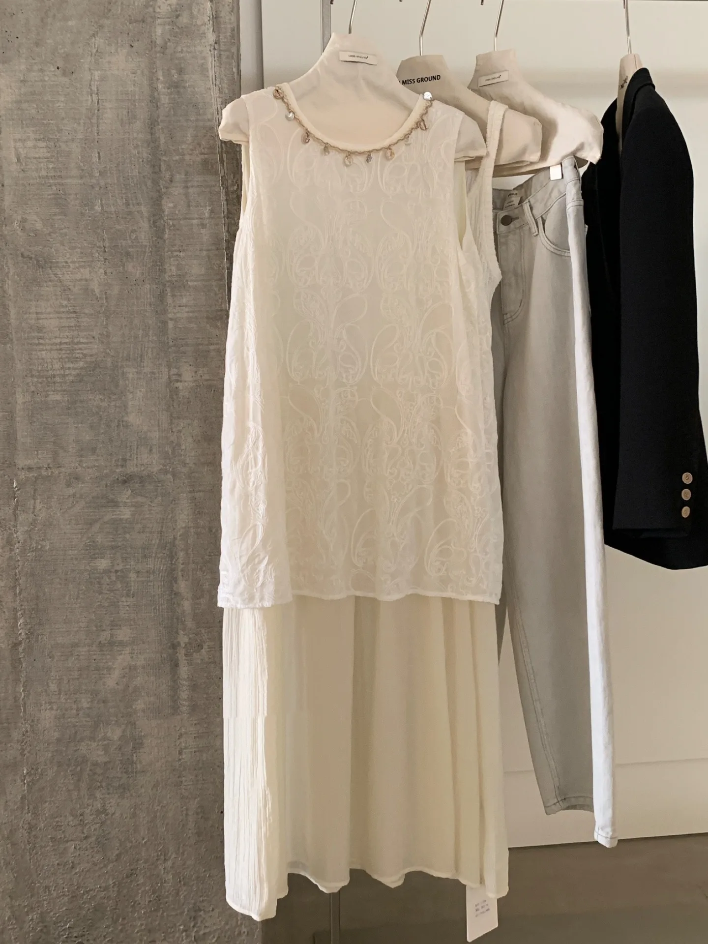 

Vaion Sle ell жилет с украшением и принтом Dr, женская летняя новая маленькая праздничная длинная юбка из двух предметов, повседневная одежда для поездок на работу