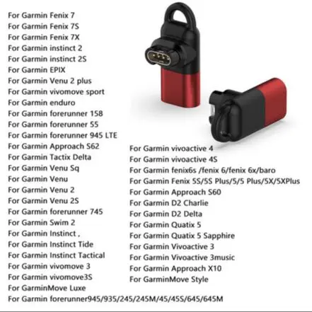 نوع C/مايكرو/ios USB أنثى إلى 4pin مهايئ شاحن ل Garmin Fenix 7/7S/7X Venu2 زائد غريزة 2 EPIX ساعة شحن محول