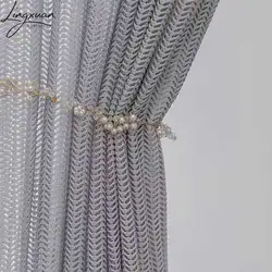 Luxurious Tulle Curtains For Living Room Fishbone Modern Sheer Curtain For Bedroom Decoration Window Voiles Blinds Drapes Decor