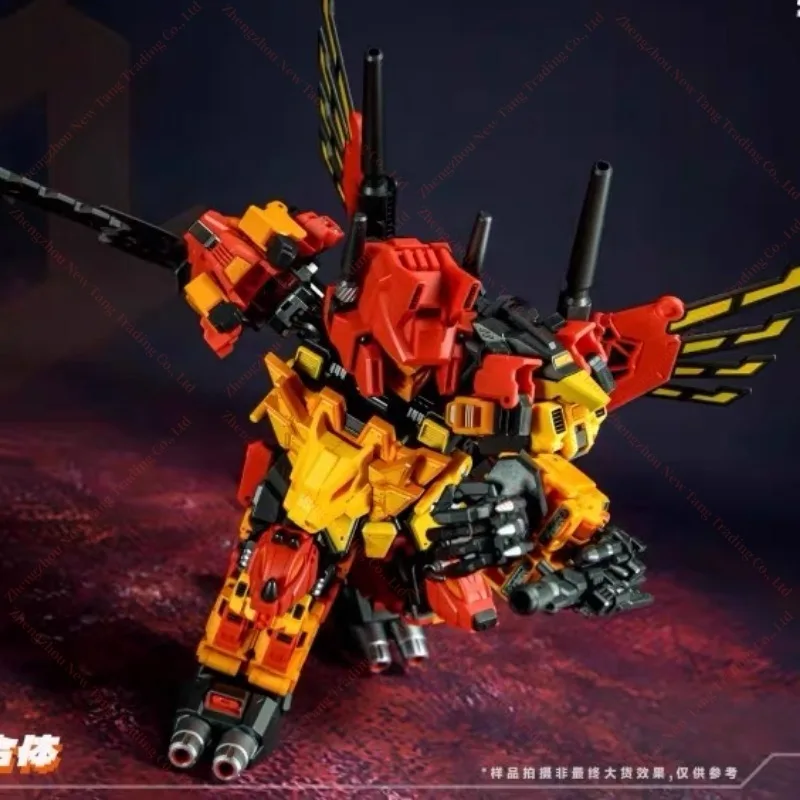【En stock】Cabeza de acero de transformación JGM-SKP01 Predaking MINI 5 en 1 forma combinadora 17CM figuras de acción juguete colección de regalos