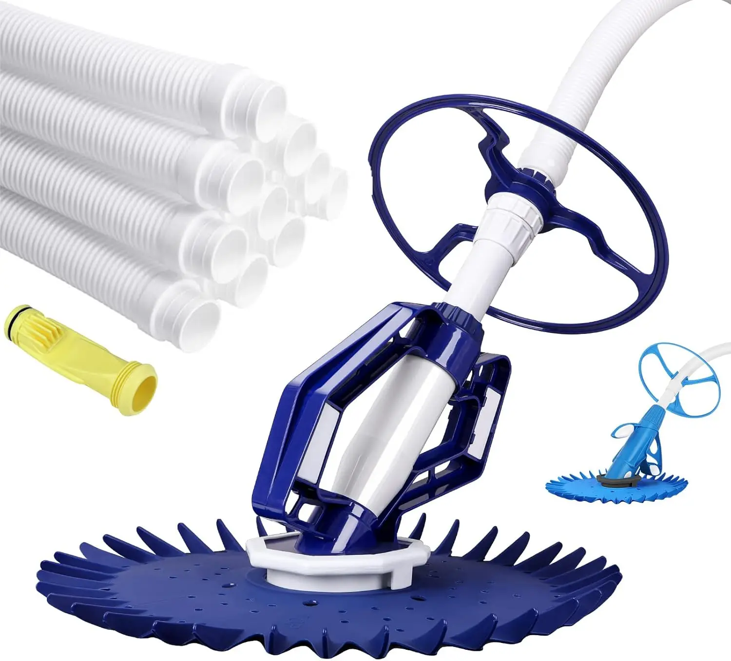 Aspiradora barredora, sistema de limpieza de piscinas para escalar paredes y suelos con mangueras de piscina de 10M, para 0,8 m-3m sobre el suelo y I