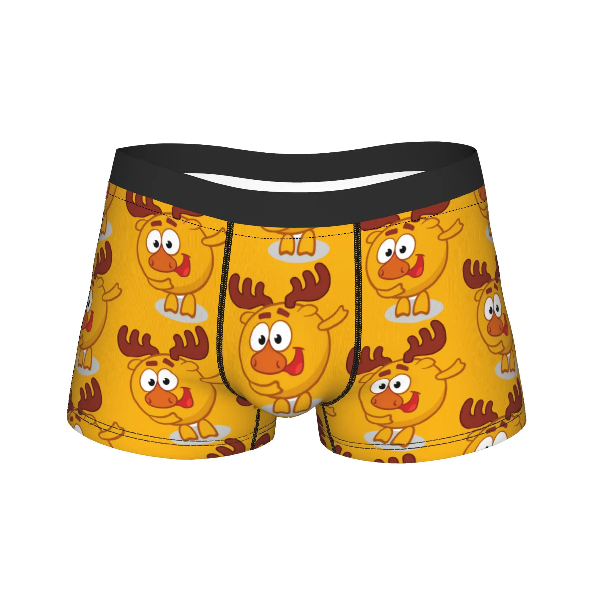 Kikoriki Losyash Moose Character Boxer Brief  Underwear Trenky Man Funny Boxershorts Design Plus Size Panties