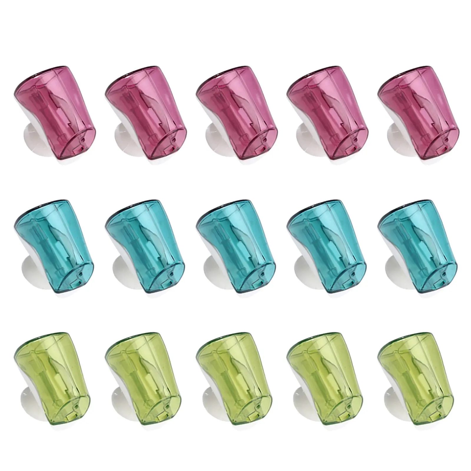 15Pcs Travel Toothbrush Holder Suction Cup Portable Plastic Protective Covers for Camping Bathroom School Travel Toothbrush