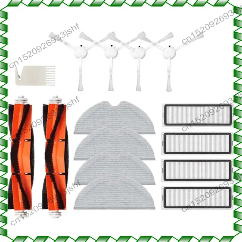 -BOFF 15 шт. для Xiaomi Mi Robot Vacuum Mop 2C STYTJ03ZHM Mijia, детали робота-пылесоса, основная боковая щетка, фильтр, ткань для швабры