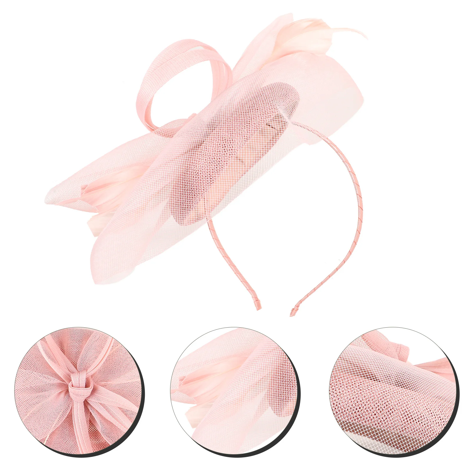 

Flower Headband Fascinator Elegant Tea Party Hat Women Banquet Wedding Gauze Headwear Charming Hair Decor