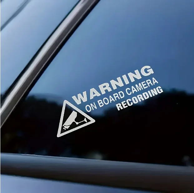 There Are Monitoring Warning Stickers in the Car, Personalized Car Decoration Stickers, Car Warning Stickers