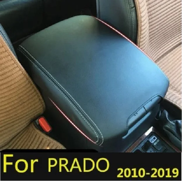 For Toyota Prado 150 2010 2011 2012 2013 2014 2015 2016 2017 -2019 Microfibre Leather car Center  Armrest box Cover car interior
