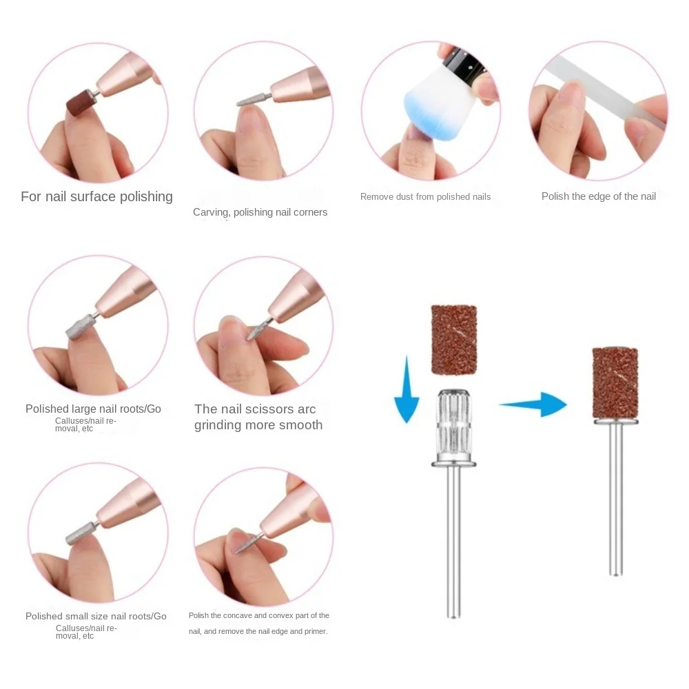 

Аксессуары для ногтей, электрическая дрель для ногтей, ручка, USB-гель, инструменты для полировки, металлическая дрель для ногтей, маникюрные сверла для педикюра, маникюрный набор