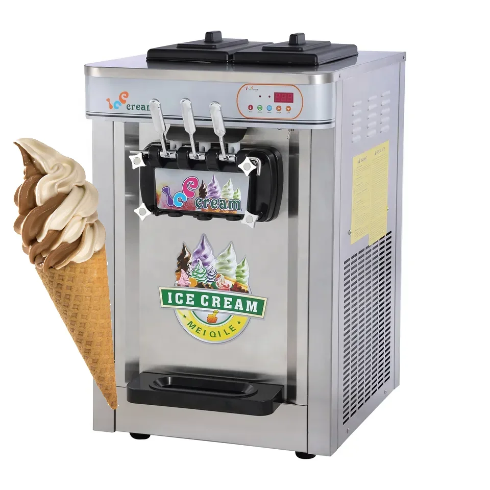 Automatic Filling Soft Serve Ice-Cream Maker Snack Refrigerator Cone Making Small Spare Part Ice Cream Machine