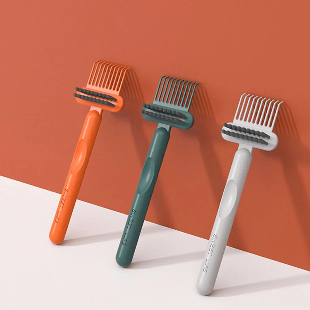 เครื่องมือทำความสะอาดแปรงผม 3 ชิ้น อายุการใช้งานยาวนาน พื้นผิวเรียบเนียน สำหรับใช้ในชีวิตประจำวันและการเดินทาง น้ำยาทำความสะอาดแปรงผม กำจัดขน