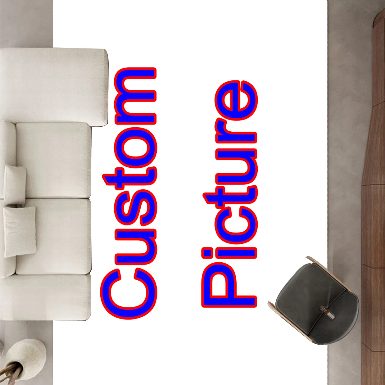 DIY Custom Carpet Rug Printed Rectangle Rugs Geometric Cubes Infinite Purple Pink Diamond Living Room Bedroom Decorative