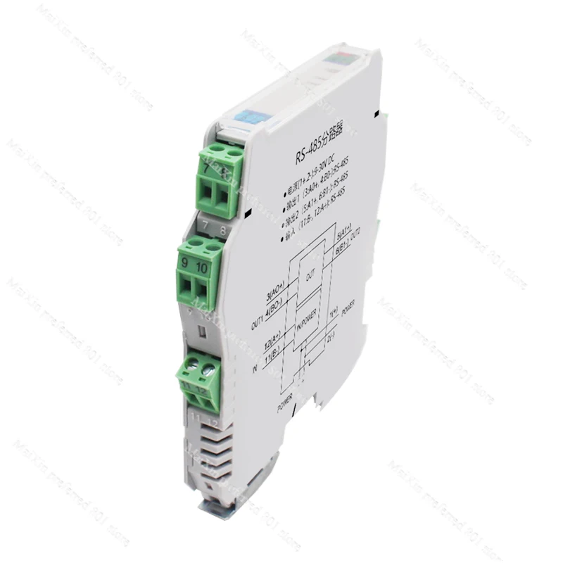 Repetidor Modbus RS485 com Isolador Optoeletrônico, Hub Divisor Digital Multiportas 1-2/4