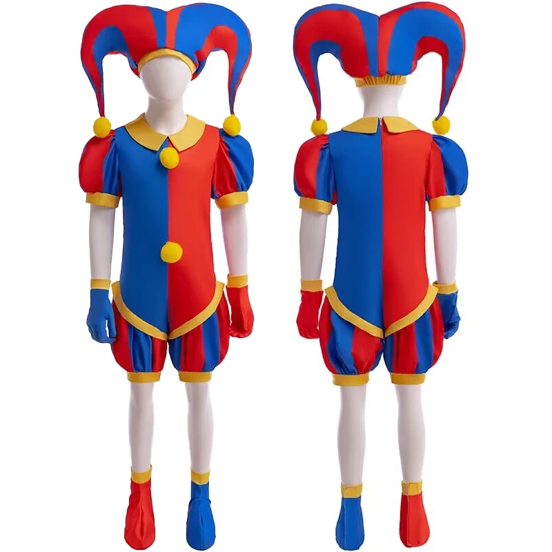 Dress up  The Amazing Digital Circus role-playing costume New Year costume Childrens girl Boys jumpsuit Fun carnival Easter set