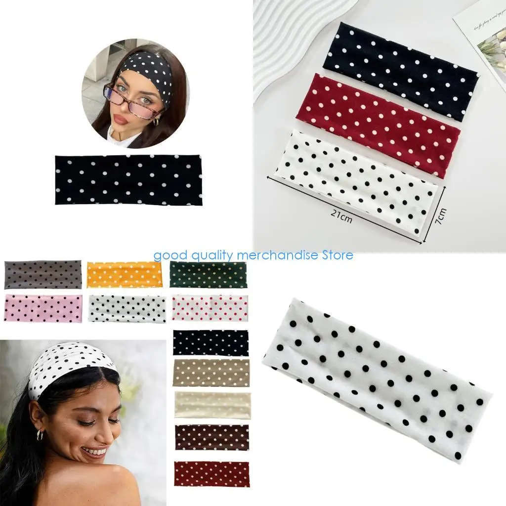 

Y5JD Soft Comfortable Sports Hair Band Lightweight Round Dot Headwear Stylish Yoga Hair Wrap For Fitness Activity